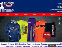 Tablet Screenshot of 1stchoiceactivewear.com